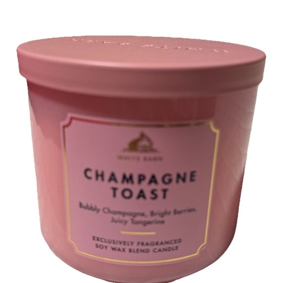 Bath & Body Works White Barn 3-Wick 14.5 oz Candle Champagne Toast - Picture 3 of 6